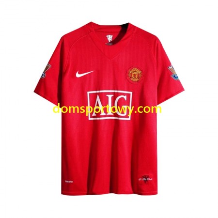 Koszulka Manchester United 2007 Retro Domowe Koszulki Piłkarskie Długi Rękaw